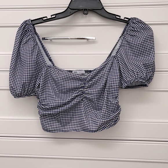 ZARA gingham crop top - Picture 3 of 8